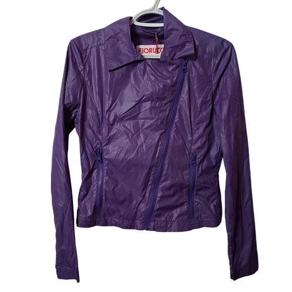 FIORUCCI Biker Jacket Cropped Gorpcore Rain Coat Lightweight size 40 or US 6 - Picture 1 of 8